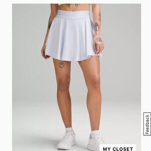 Lululemon blissful blue court rival skirt size 6